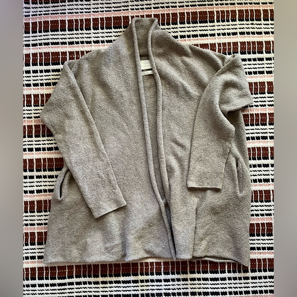 Lauren Manoogian Open Front, Cotton Cardigan.  Size1/LM small